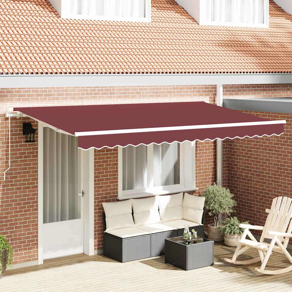 vidaXL Cortina Retractabilă Burgundy 400 x 200 cm