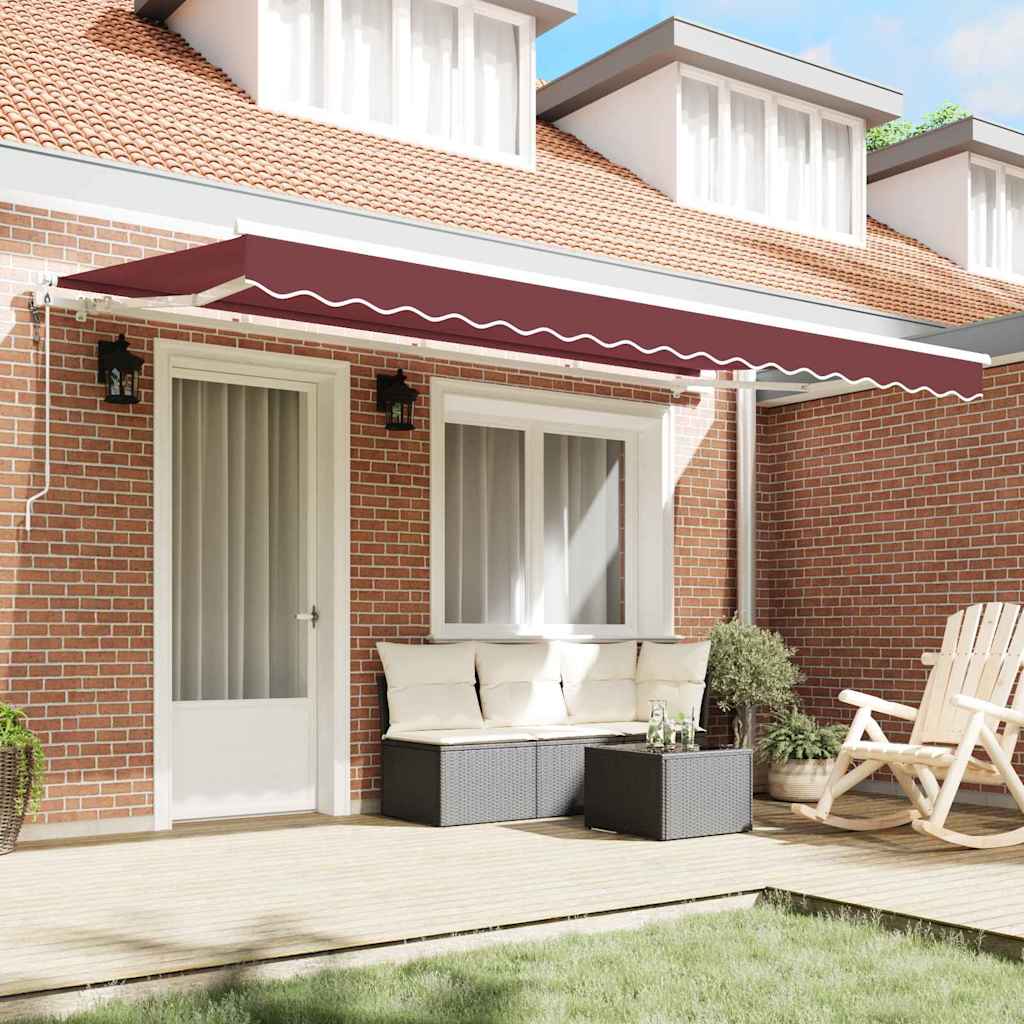 vidaXL Cortina Retractabilă Burgundy 400 x 200 cm