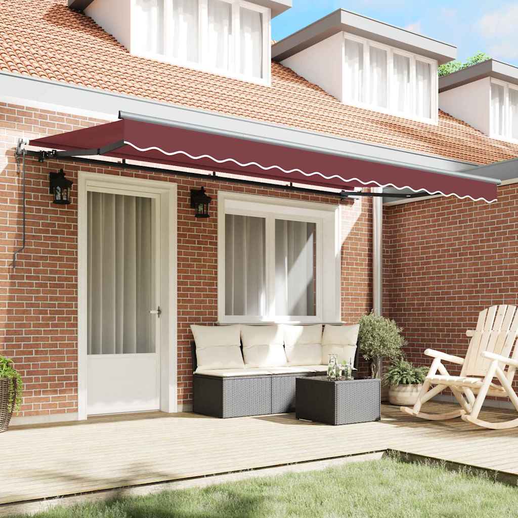 vidaXL Cortina Retractabilă Burgundy 400 x 200 cm