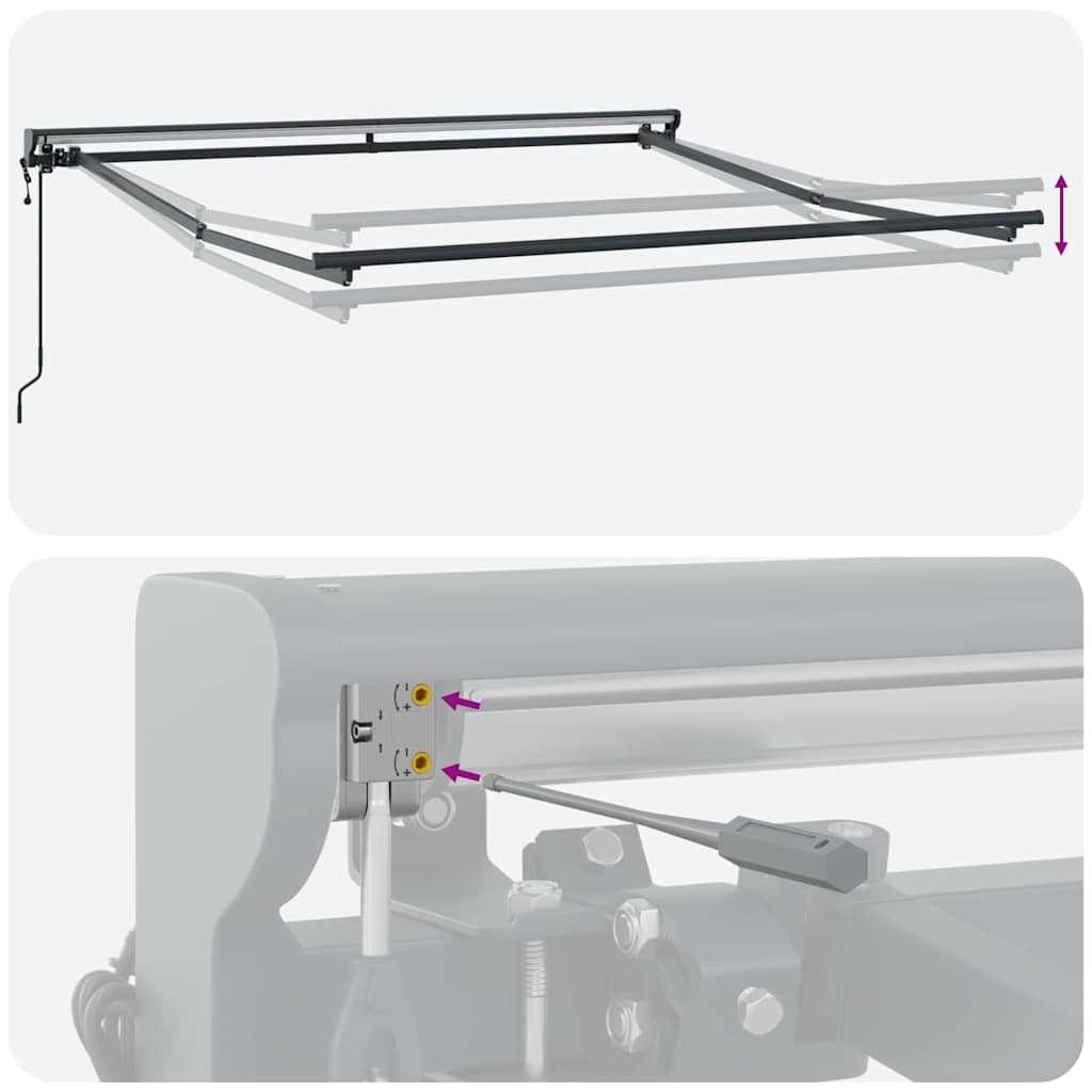 vidaXL Cortina Retractabilă Albastru și alb 300 x 250 cm țesătură