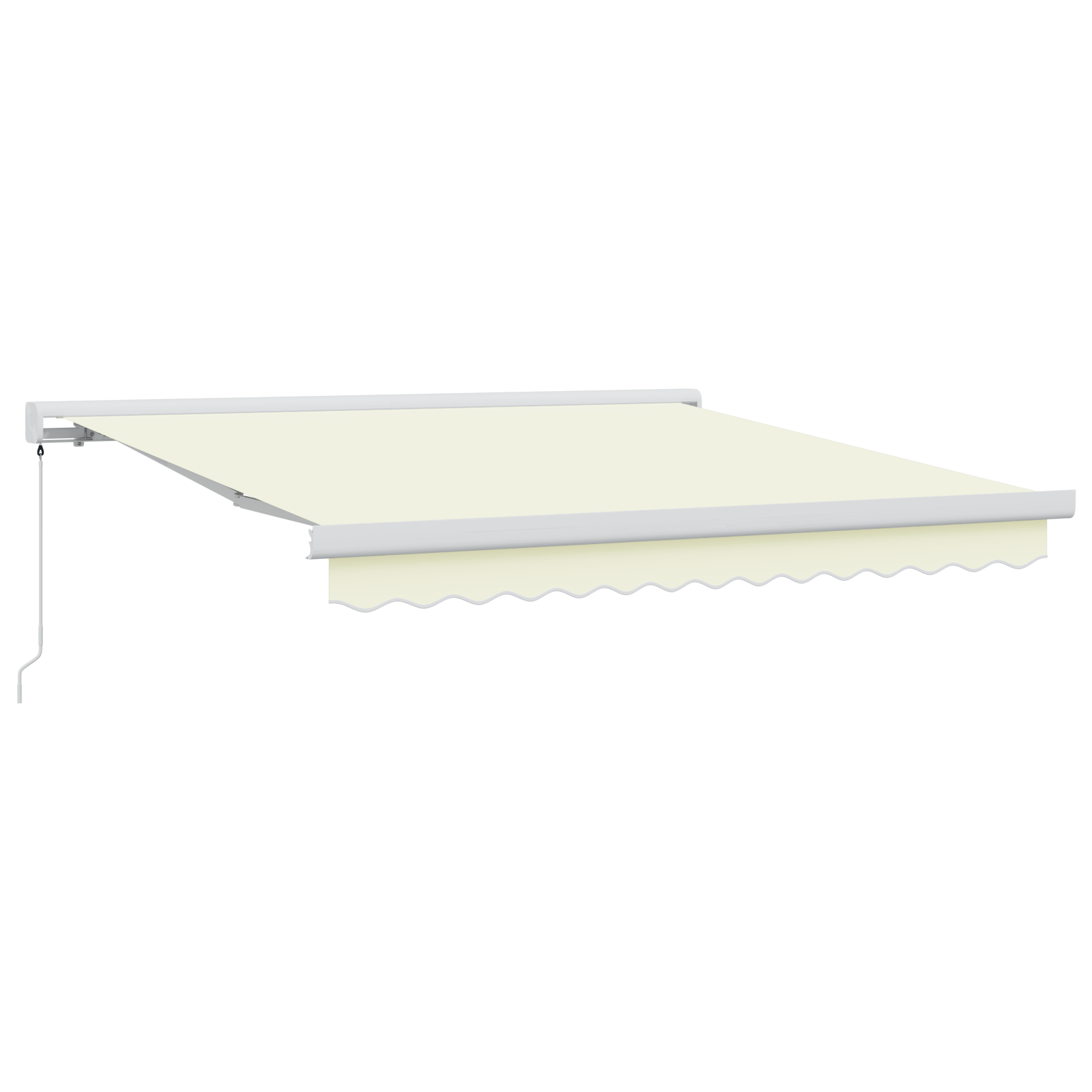 vidaXL Cortina Retractabilă Crem 300 x 250 cm Material textil, Metal