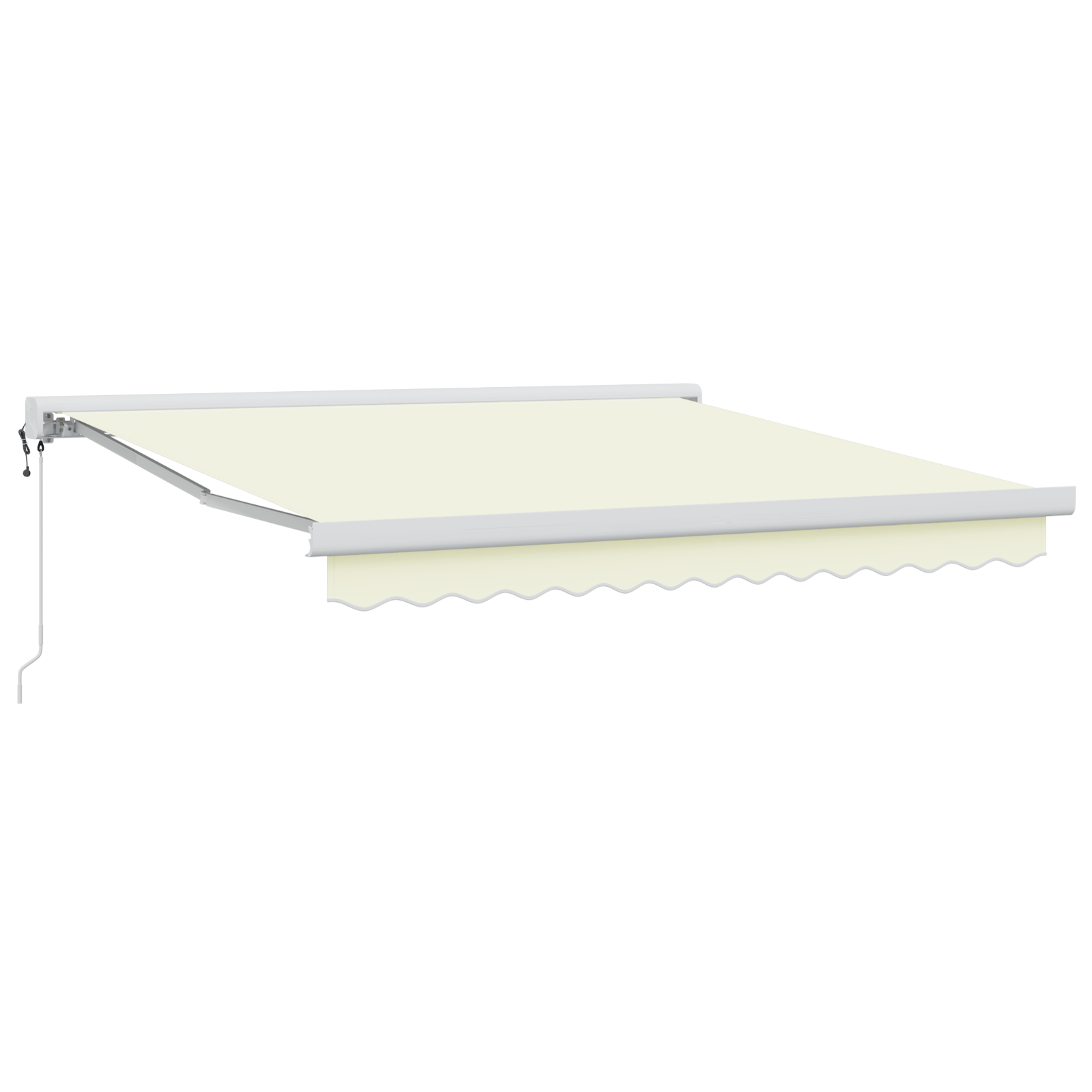 vidaXL Cortina Retractabilă Crem 300 x 250 cm Material textil, Metal