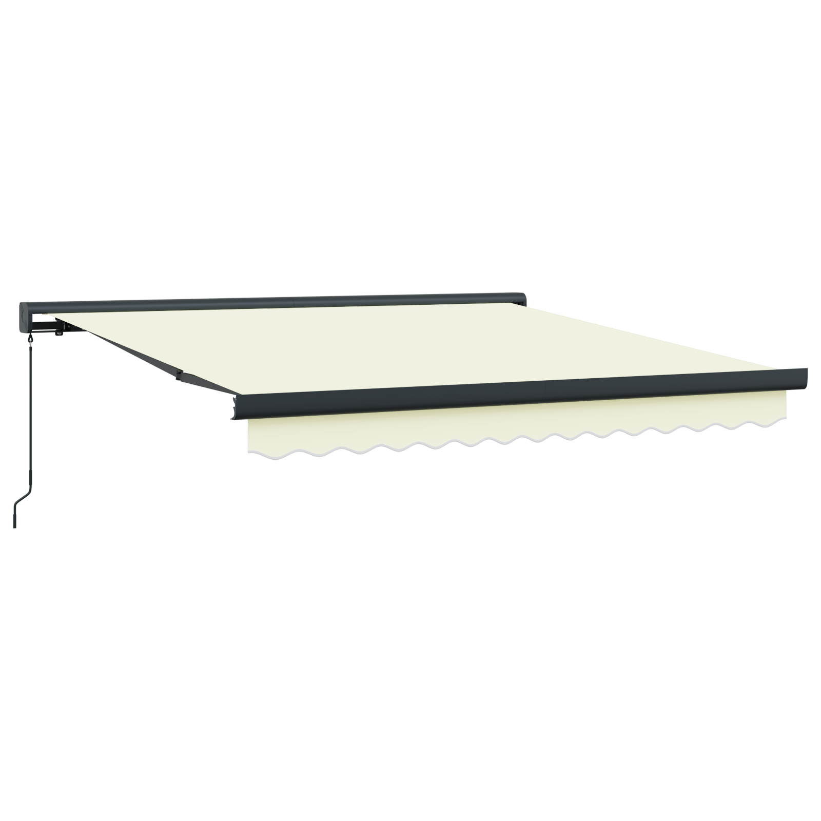 vidaXL Cortina Retractabilă Crem 300 x 250 cm Material textil, Metal