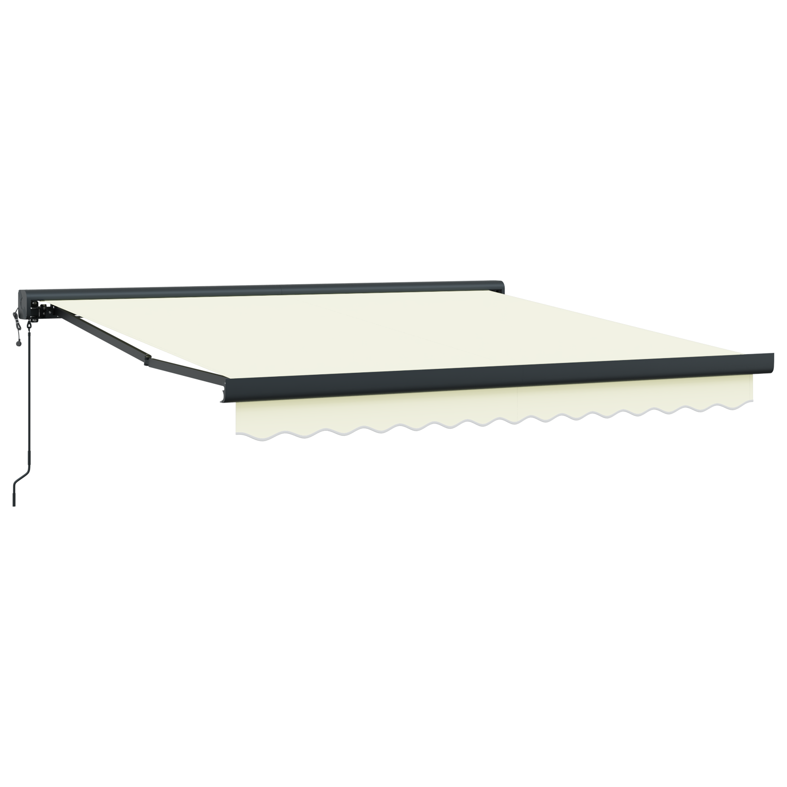 vidaXL Cortina Retractabilă Crem 300 x 250 cm Material textil, Metal