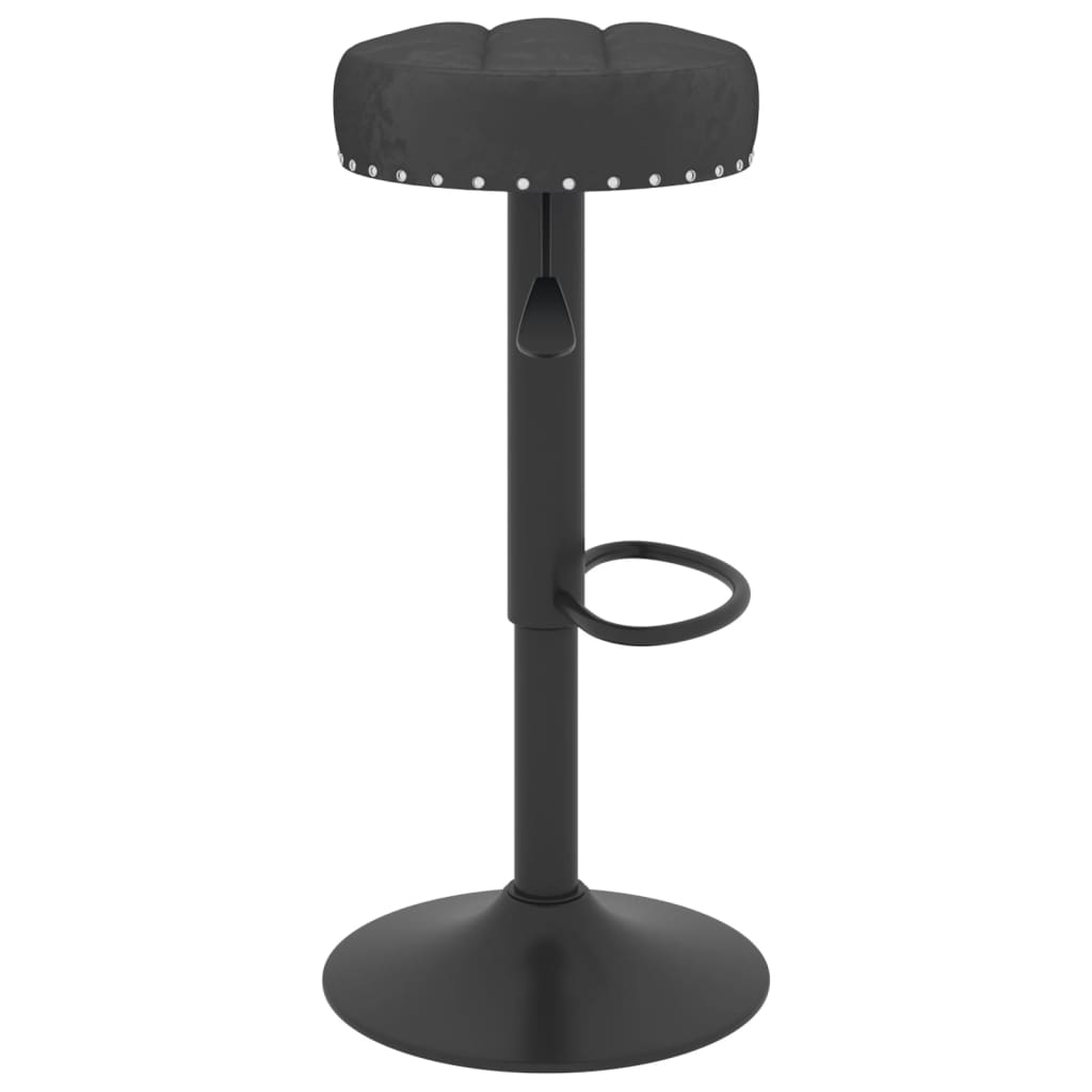 vidaXL Scaune de bar, 2 buc., negru, catifea