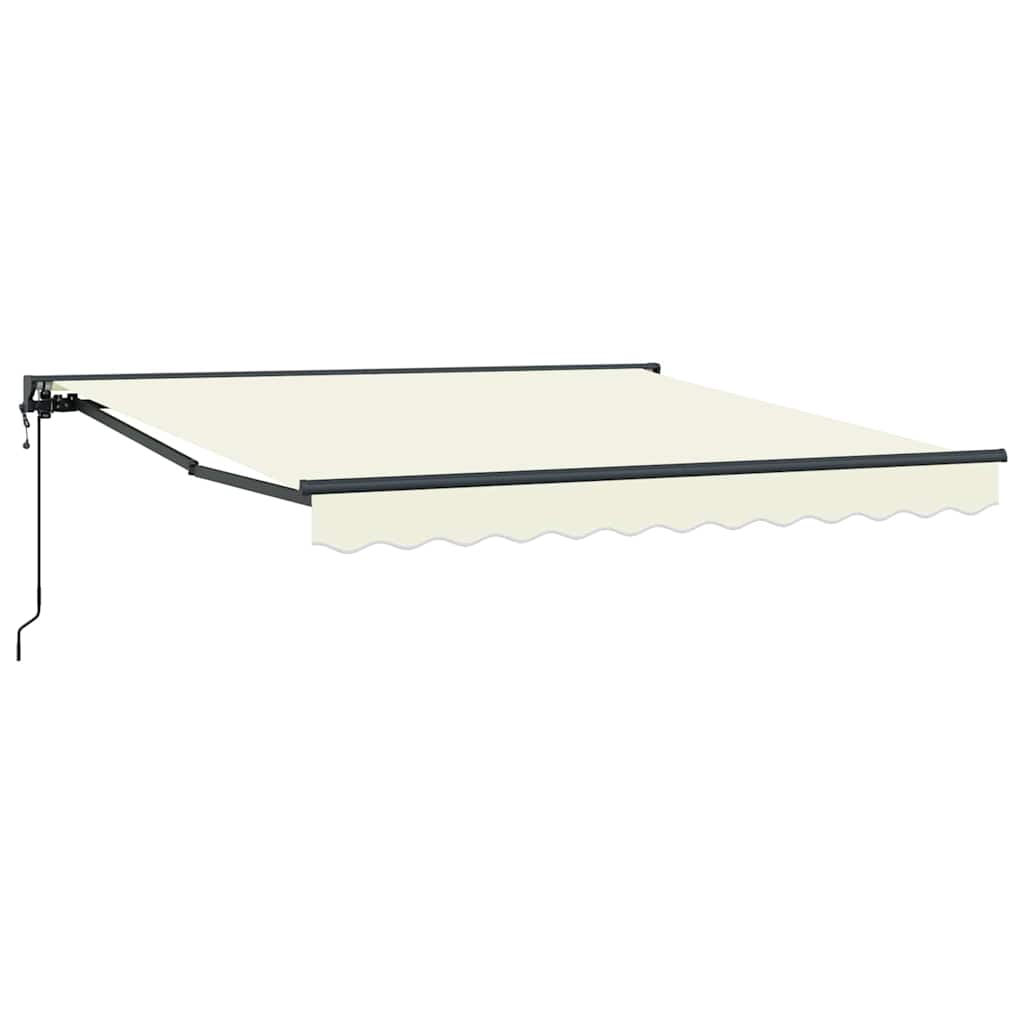 vidaXL Cortina Retractabilă Crem 300 x 250 cm Poliester și metal