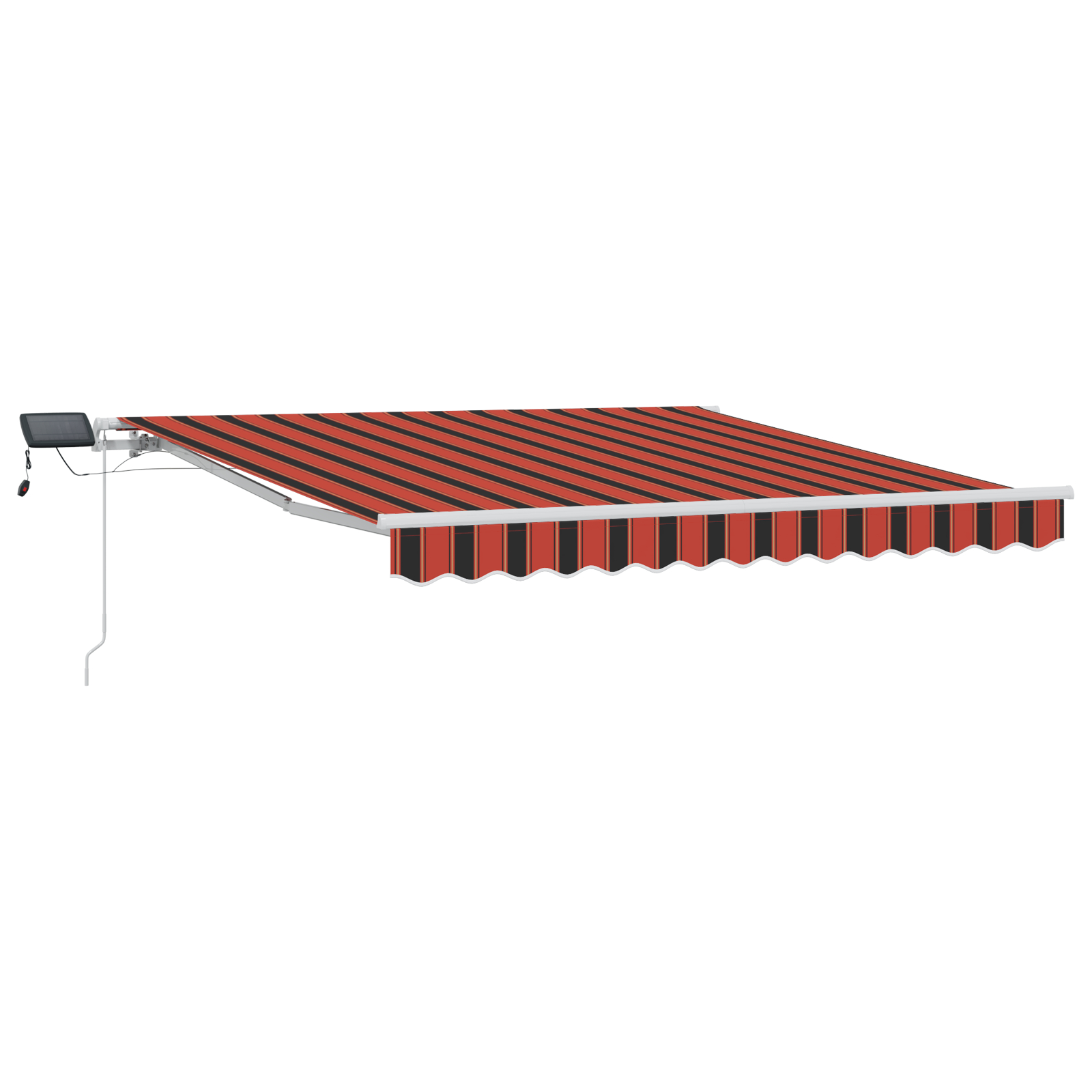 vidaXL Cortina Retractabilă Manual portocaliu și maro 300 x 250 cm