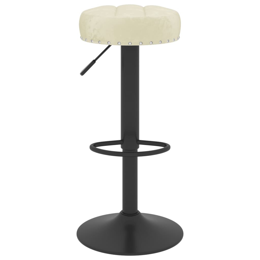vidaXL Scaune de bar, 2 buc., crem, catifea vidaXL Scaune de bar, 2 buc., crem, catifea