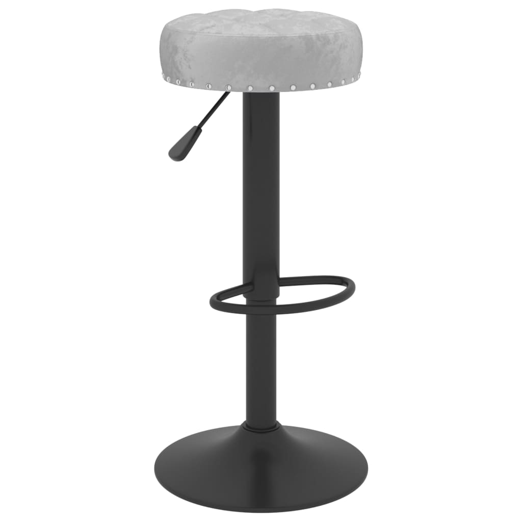 vidaXL Scaune de bar, 2 buc., gri , catifea vidaXL Scaune de bar, 2 buc., gri , catifea