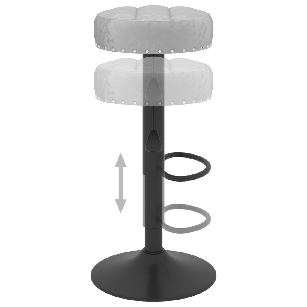 vidaXL Scaune de bar, 2 buc., gri , catifea vidaXL Scaune de bar, 2 buc., gri , catifea