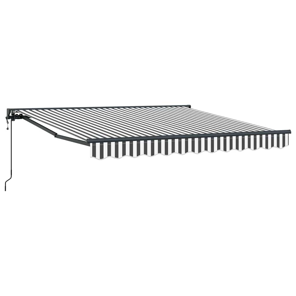 vidaXL Cortina Retractabilă Antracit și Alb 300 x 250 cm