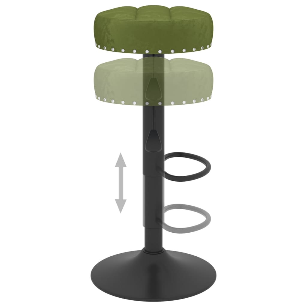 vidaXL Scaune de bar, 2 buc., verde deschis, catifea vidaXL Scaune de bar, 2 buc., verde deschis, catifea