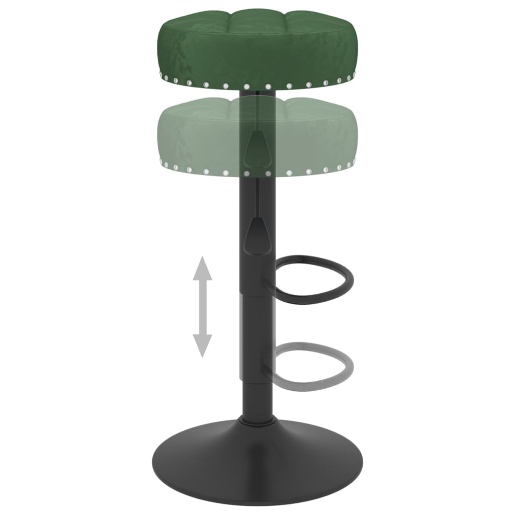 vidaXL Scaune de bar, 2 buc., verde închis, catifea vidaXL Scaune de bar, 2 buc., verde închis, catifea