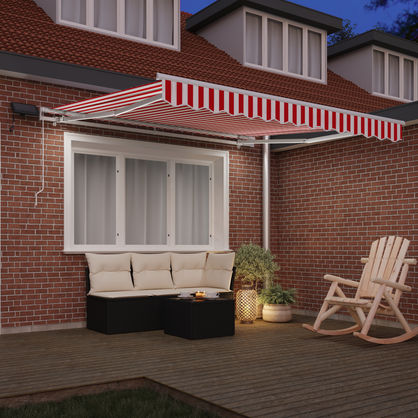 vidaXL Cortina Retractabilă with Manual 300 x 250 cm Roșu și alb vidaXL Cortina Retractabilă with Manual 300 x 250 cm Roșu și alb