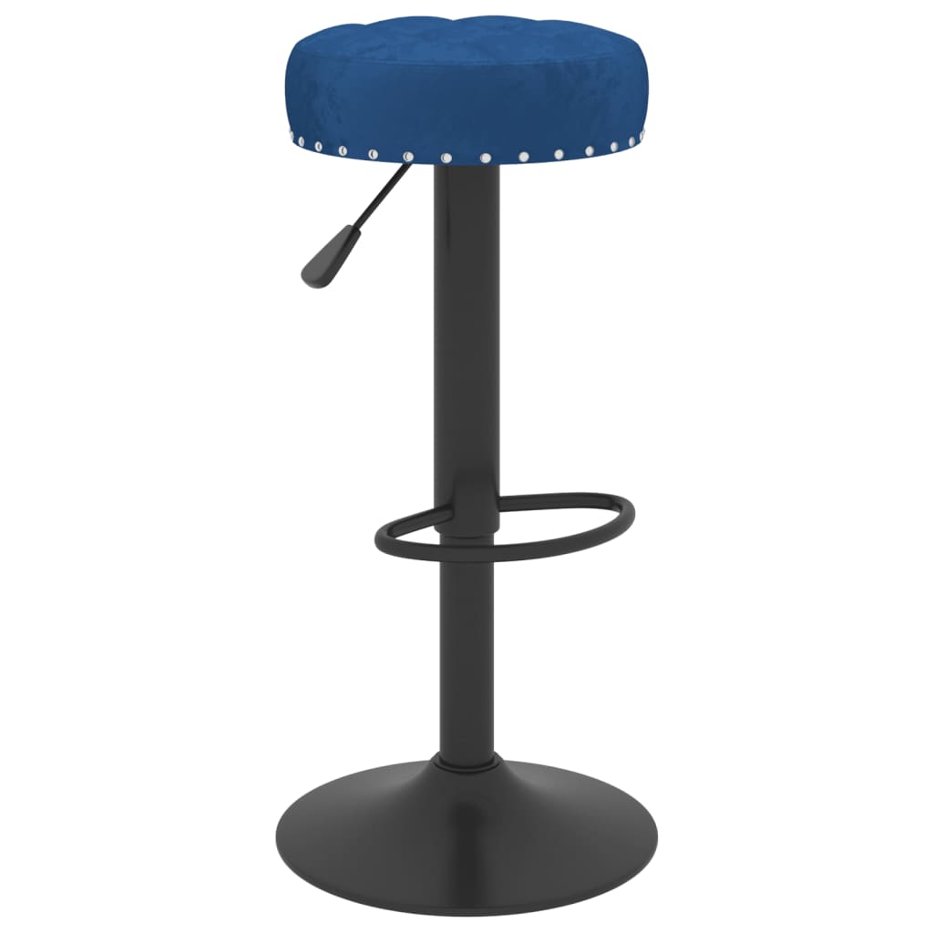 vidaXL Scaune de bar, 2 buc., albastru, catifea vidaXL Scaune de bar, 2 buc., albastru, catifea
