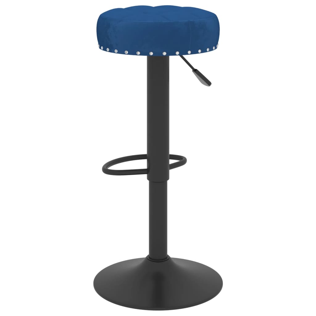 vidaXL Scaune de bar, 2 buc., albastru, catifea vidaXL Scaune de bar, 2 buc., albastru, catifea