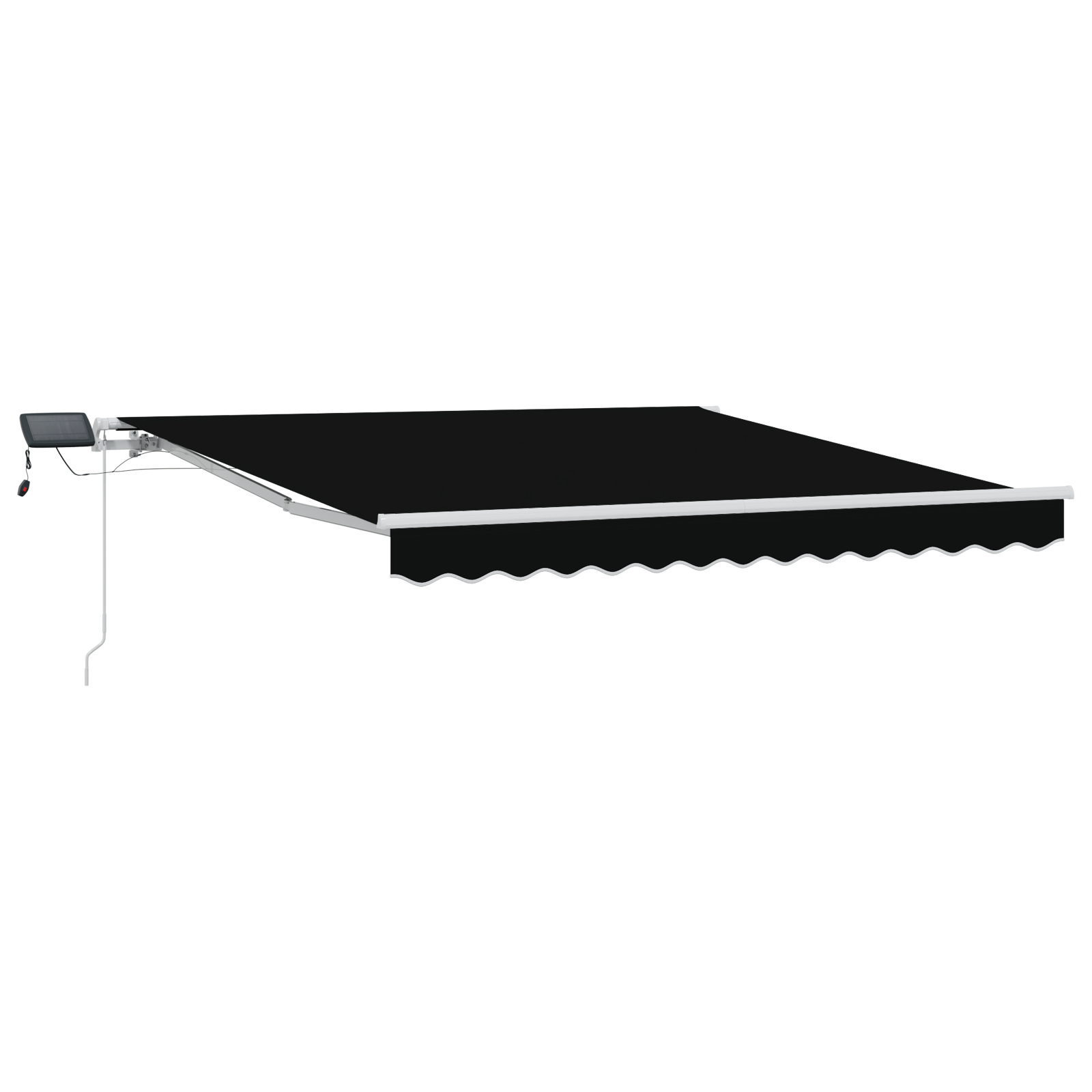 vidaXL Cortina Retractabilă Negru 300 x 250 cm Material textil și oțel