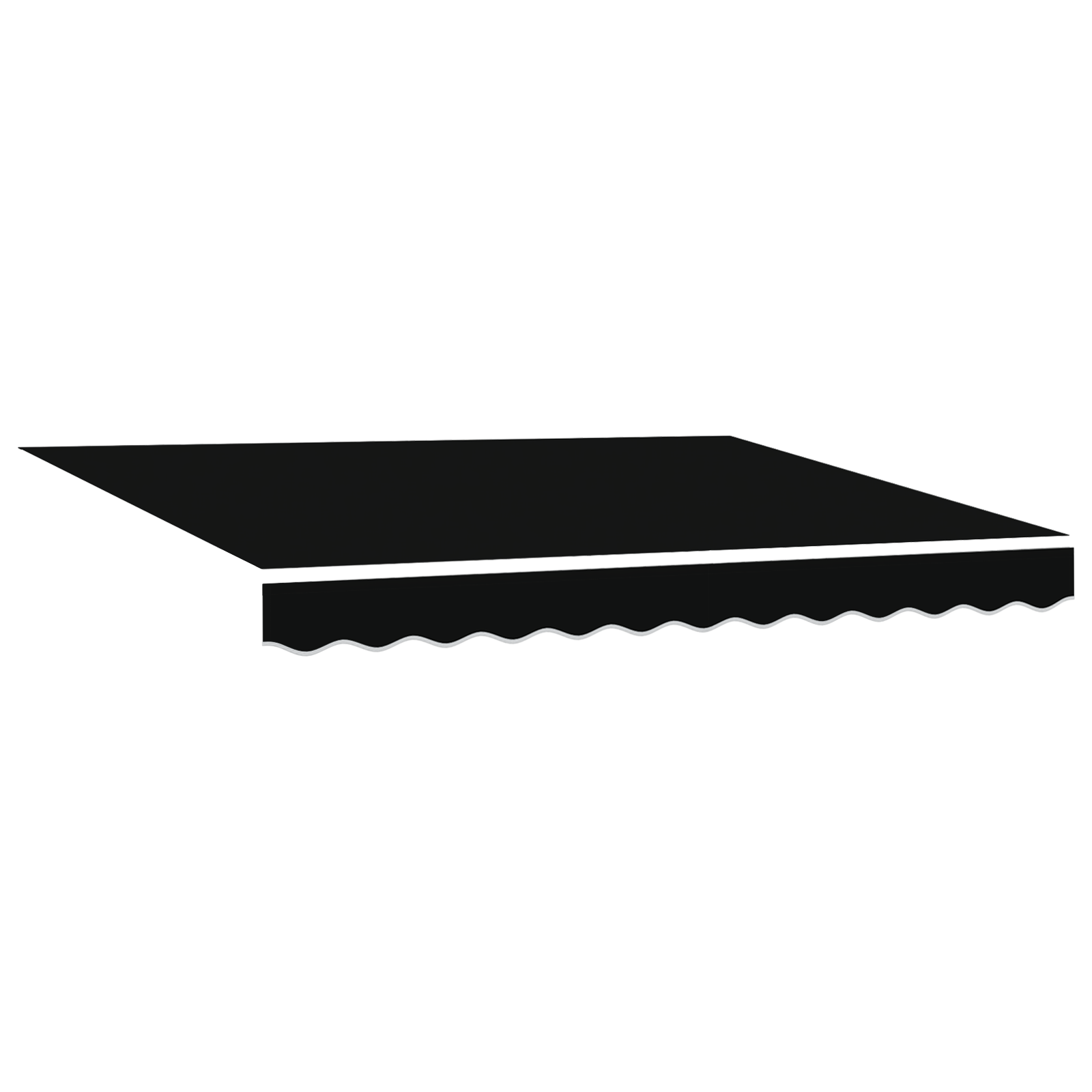 vidaXL Umbrela retractabilă automată, neagră, 300 x 250 cm vidaXL Umbrela retractabilă automată, neagră, 300 x 250 cm