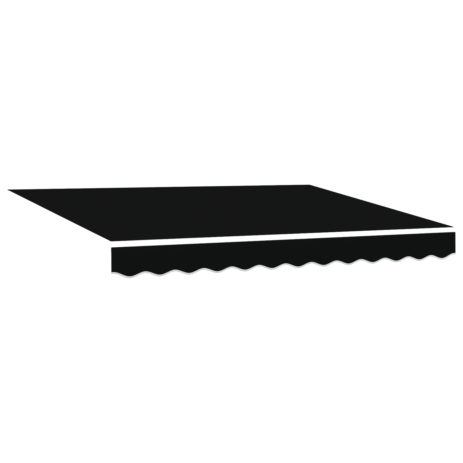 Marchiză manuală retractabilă neagră 300x250 cm Marchiză manuală retractabilă neagră 300x250 cm