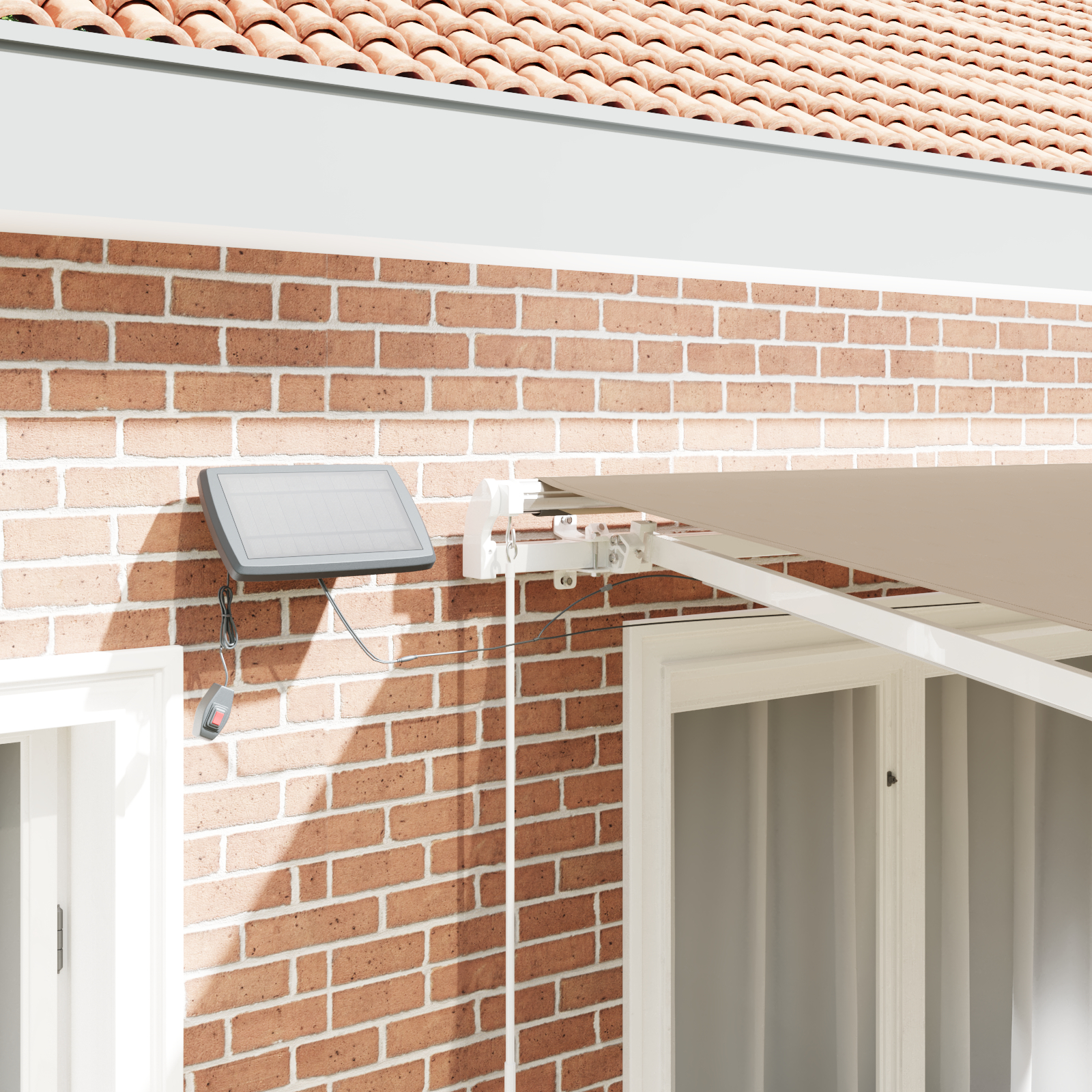 vidaXL Marchiză Retractabilă with Manual Bej 300 x 250 cm Bej