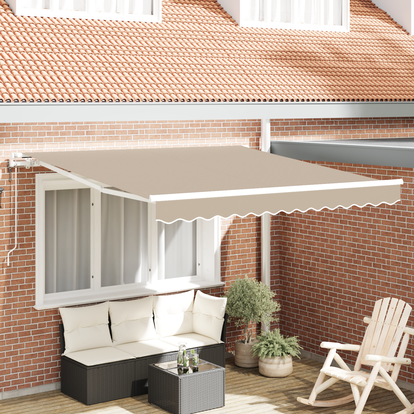 vidaXL Markiză Bej 300 x 250 cm Bej