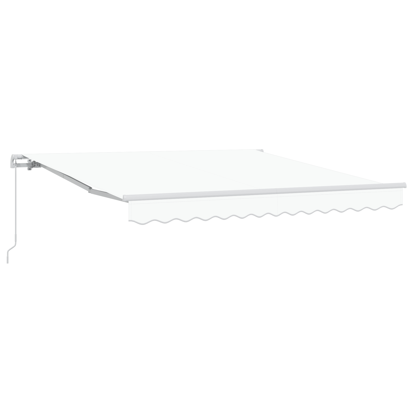 vidaXL Umbra Retractabilă Manuală Albă 300x250 cm