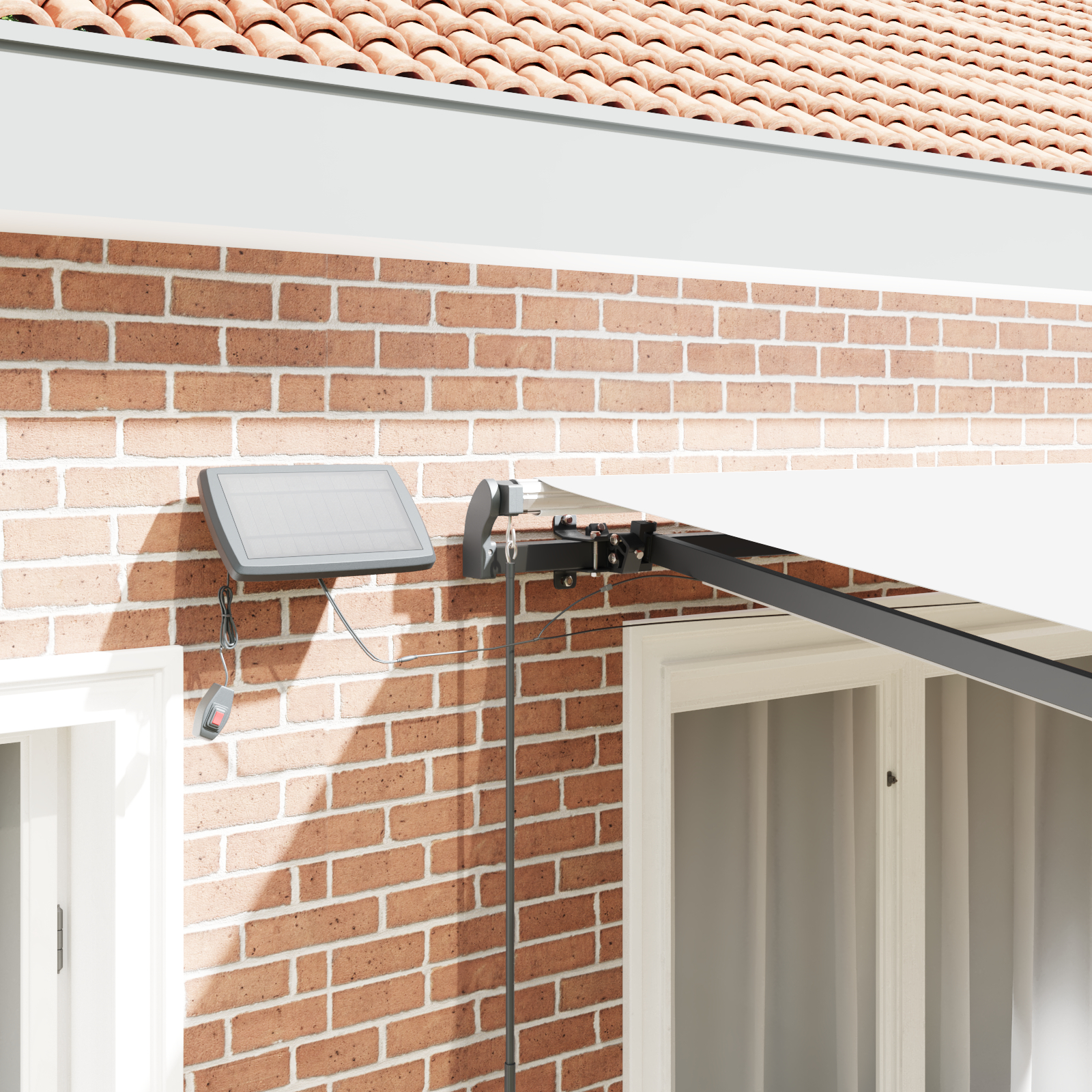 Marchiză Retractabilă Manuală vidaXL cu LED Alb 300x250 cm Marchiză Retractabilă Manuală vidaXL cu LED Alb 300x250 cm