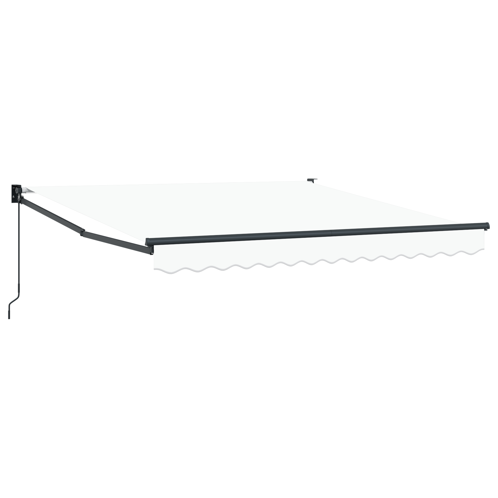 vidaXL Obra Retractabilă Manuală Alb 300x250 cm