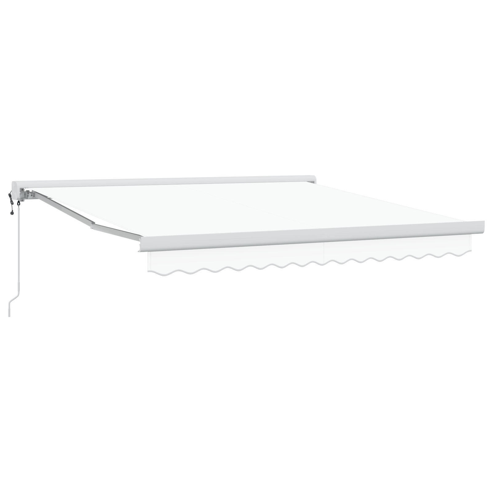 vidaXL Cortina Retractabilă Alb 300 x 250 cm Material textil, Metal