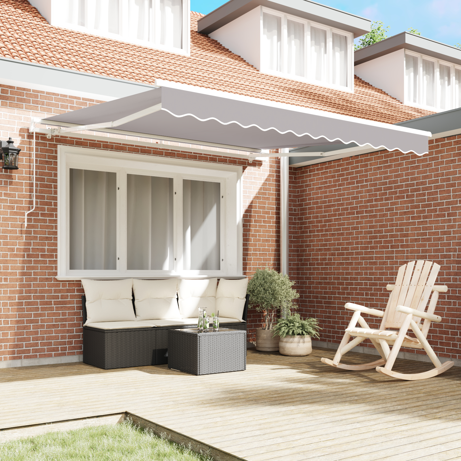 vidaXL Pergola Manuală Retractabilă , Gri, 300x250 cm