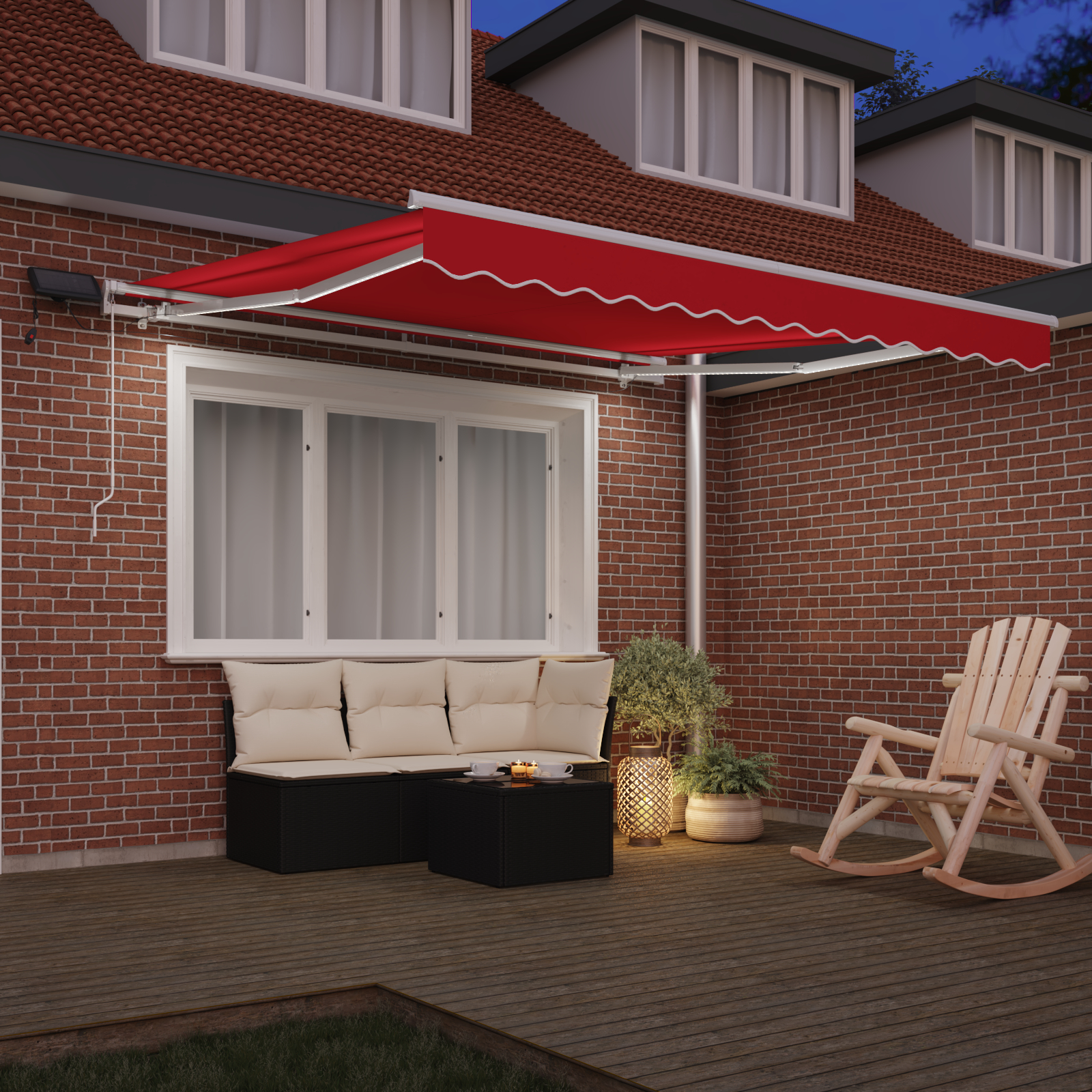 vidaXL Cortina Retractabilă with Manual 300 x 250 cm Roșu vidaXL Cortina Retractabilă with Manual 300 x 250 cm Roșu