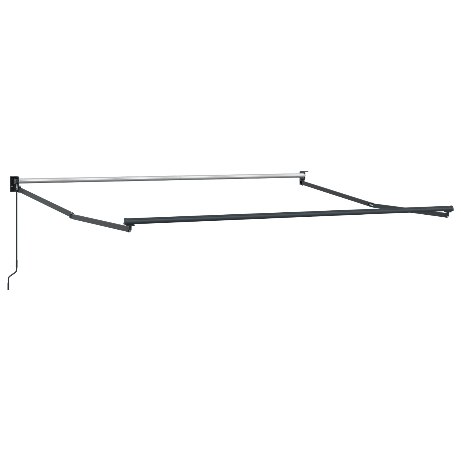 vidaXL Umbrela retractabilă roșie, 300 x 250 cm vidaXL Umbrela retractabilă roșie, 300 x 250 cm