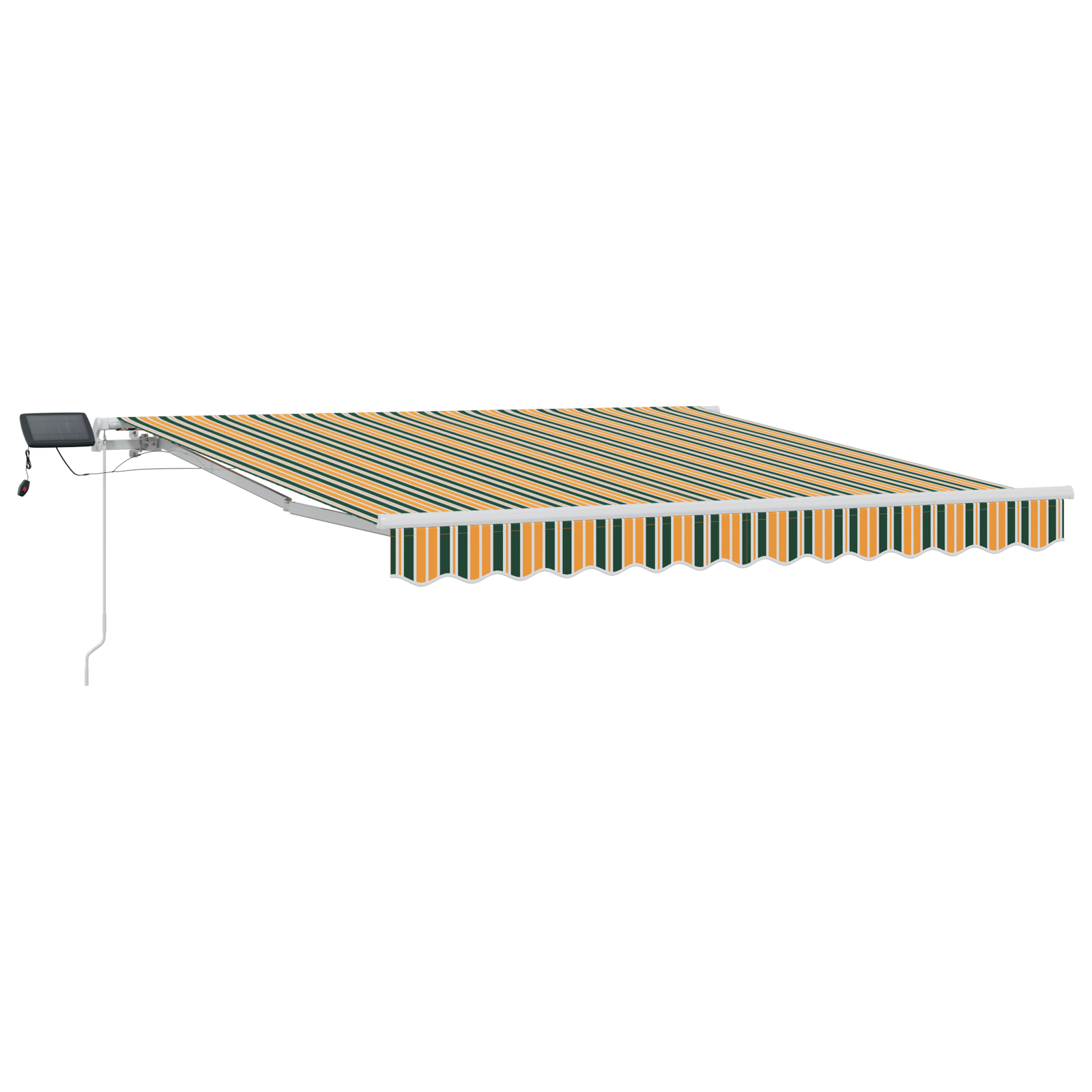 vidaXL Cortina Retractabilă Manual Verde și galben 300 x 250 cm