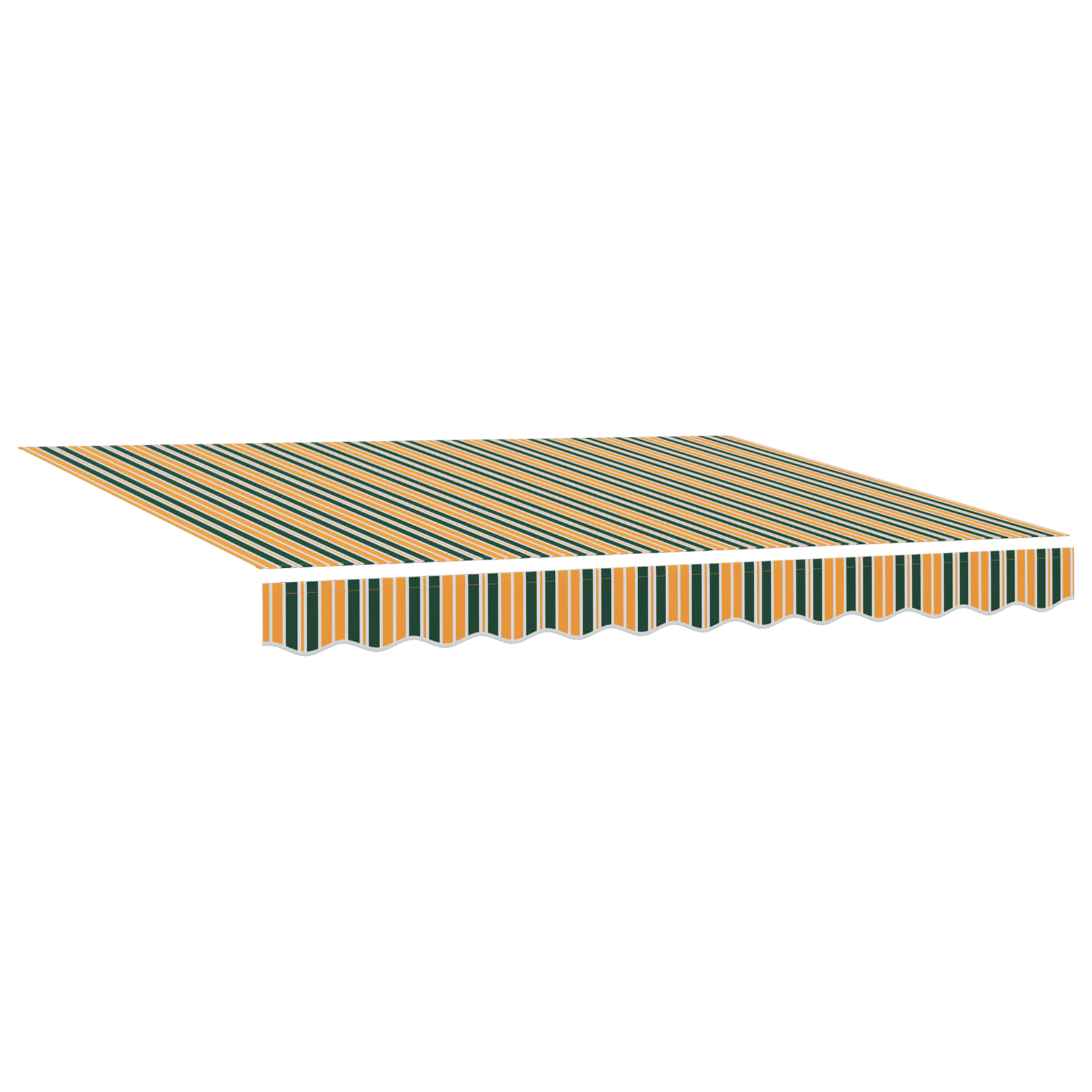 vidaXL Cortina Retractabilă Manual Verde și galben 300 x 250 cm