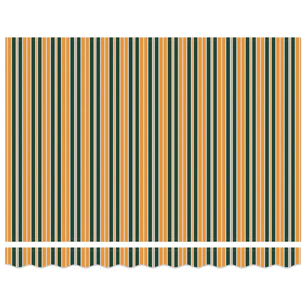 vidaXL Cortina Retractabilă Manual Verde și galben 300 x 250 cm