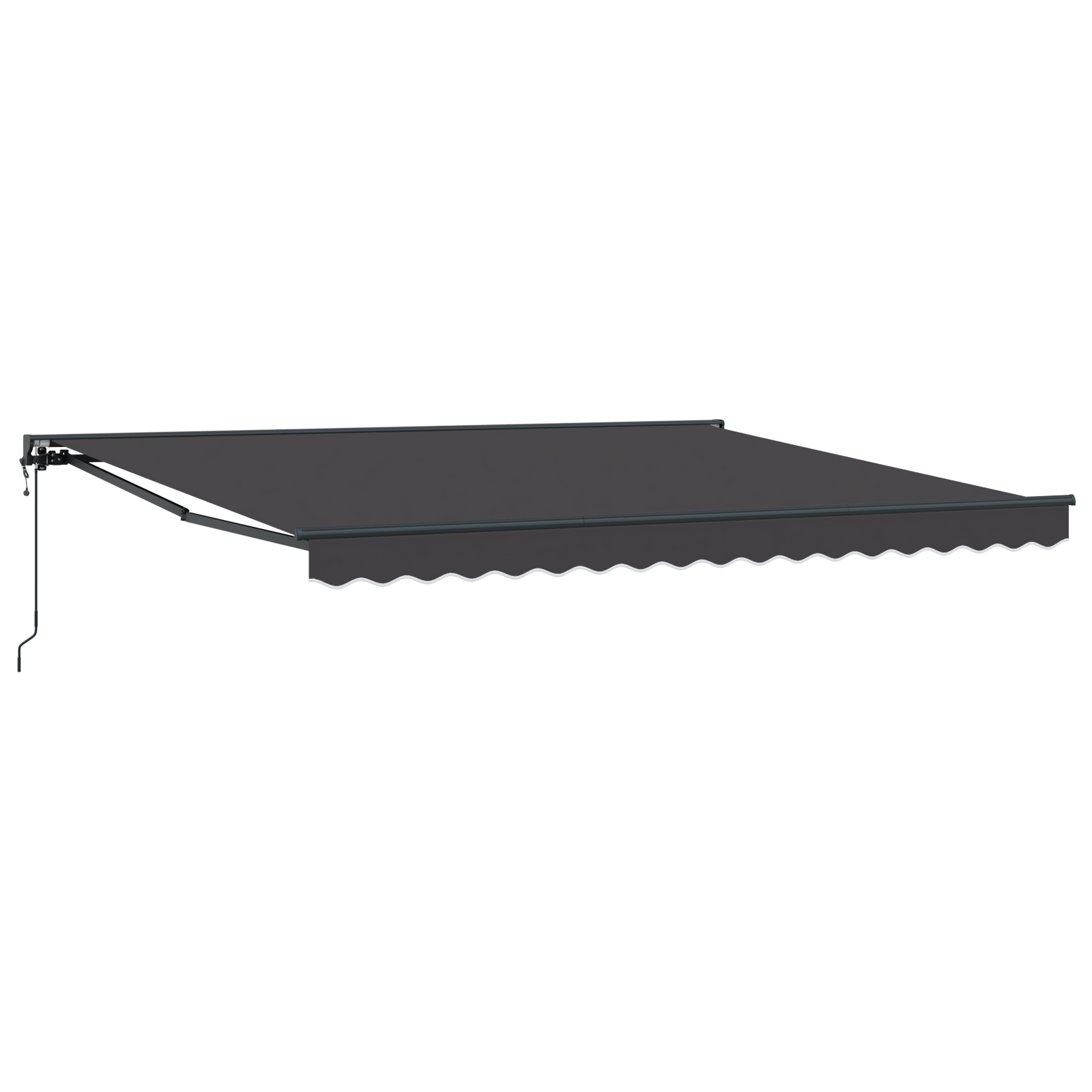 vidaXL Cortina Retractabilă Manual portocaliu și alb 350 x 250 cm vidaXL Cortina Retractabilă Manual portocaliu și alb 350 x 250 cm