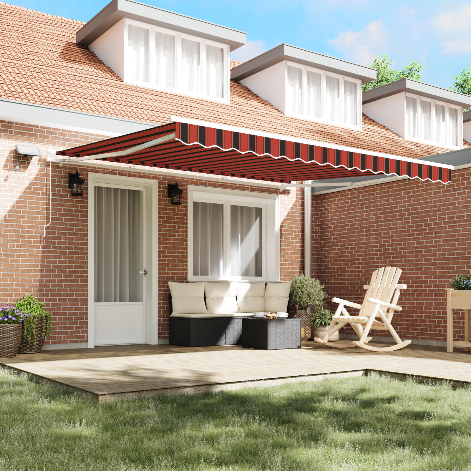 vidaXL Cortina Retractabilă Manual Antracit 350 x 250 cm vidaXL Cortina Retractabilă Manual Antracit 350 x 250 cm