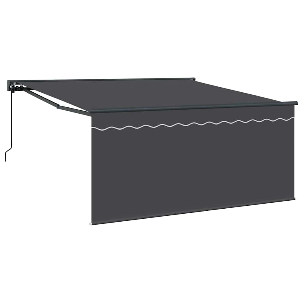 vidaXL Cortina Retractabilă Manual Gri și antracit 350 x 250 cm
