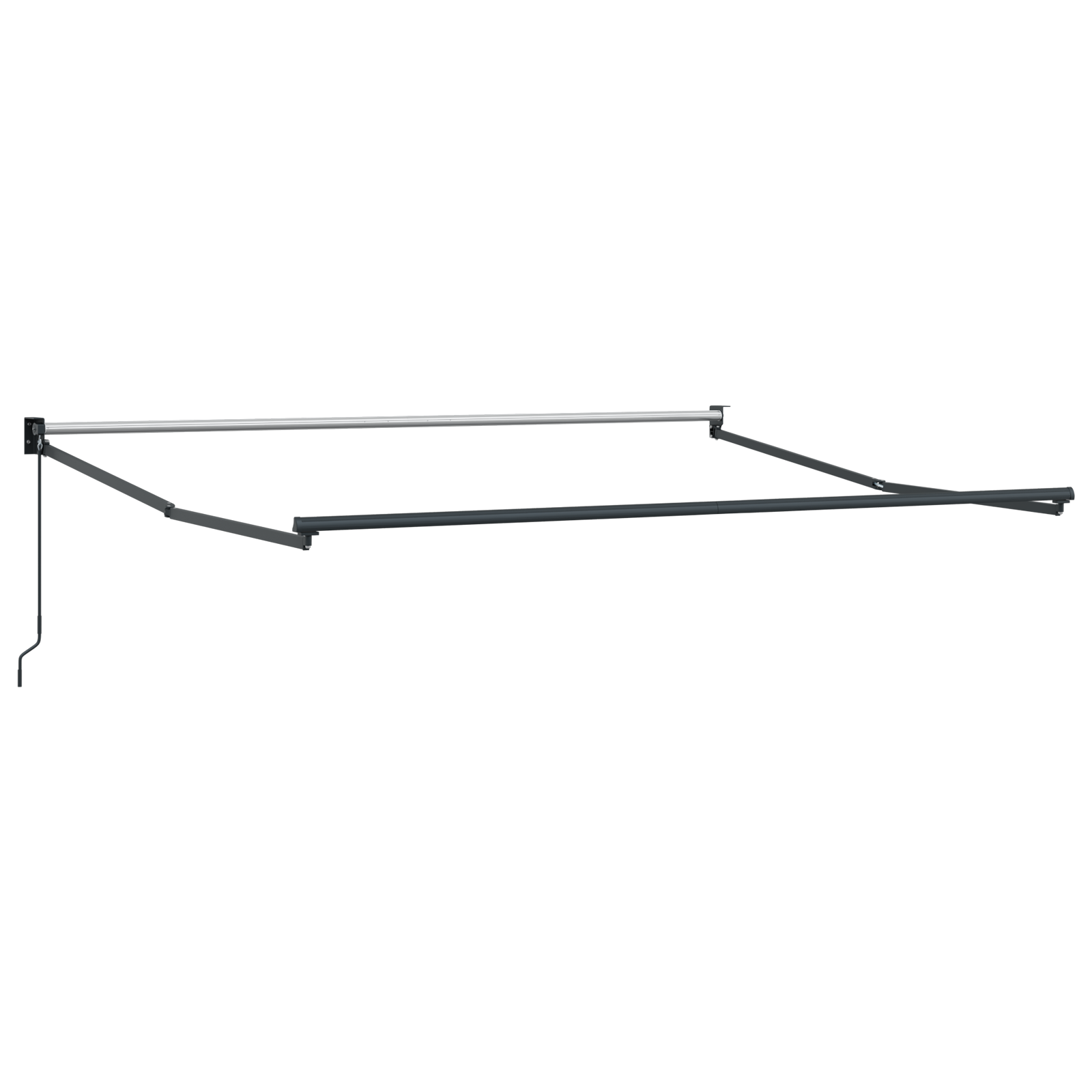 vidaXL Pergolă retractabilă manuală, portocalie și maronie, 350x250 cm vidaXL Pergolă retractabilă manuală, portocalie și maronie, 350x250 cm