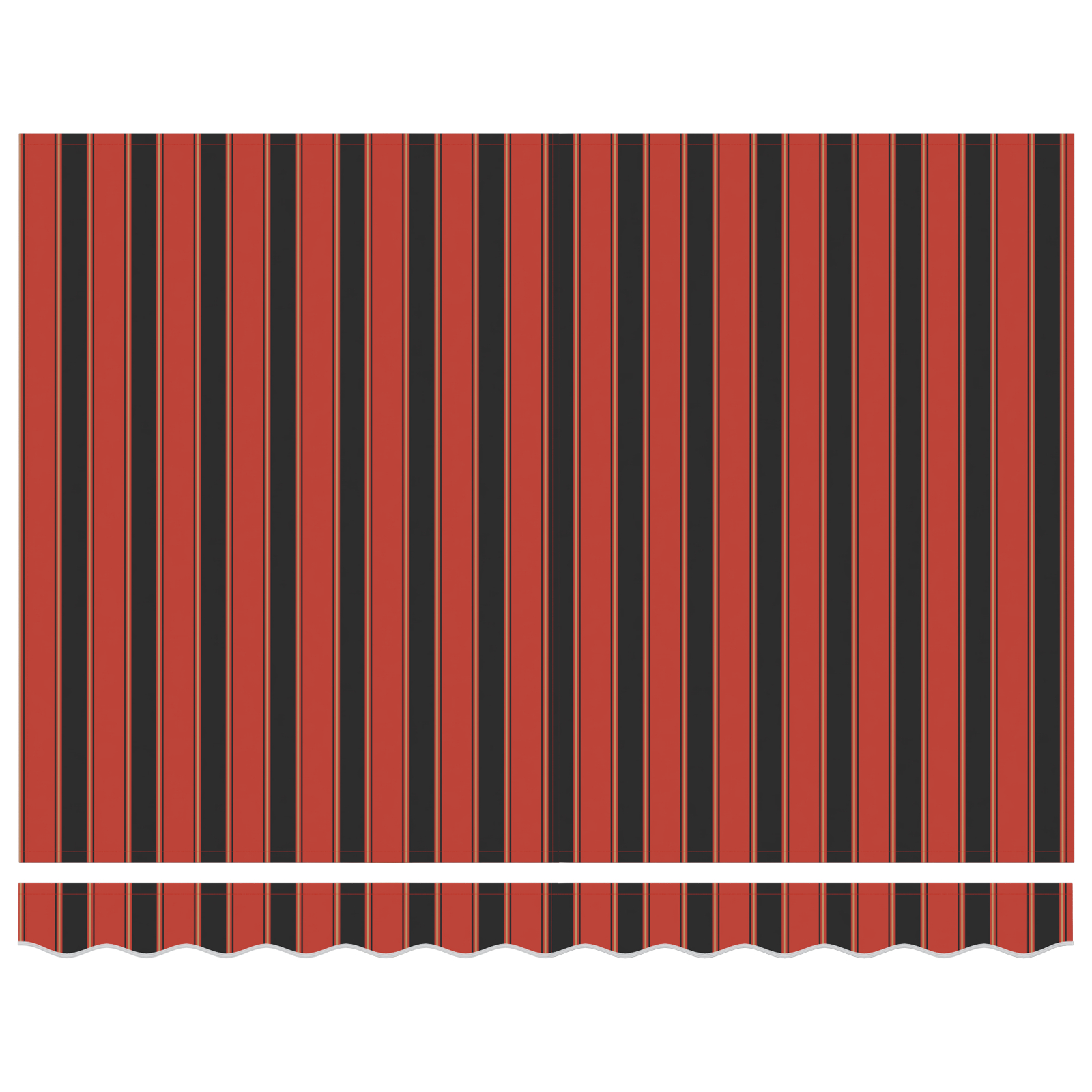 vidaXL Copertină Dungi Roșu și negru 3,5 x 2,5 m Poliester și metal
