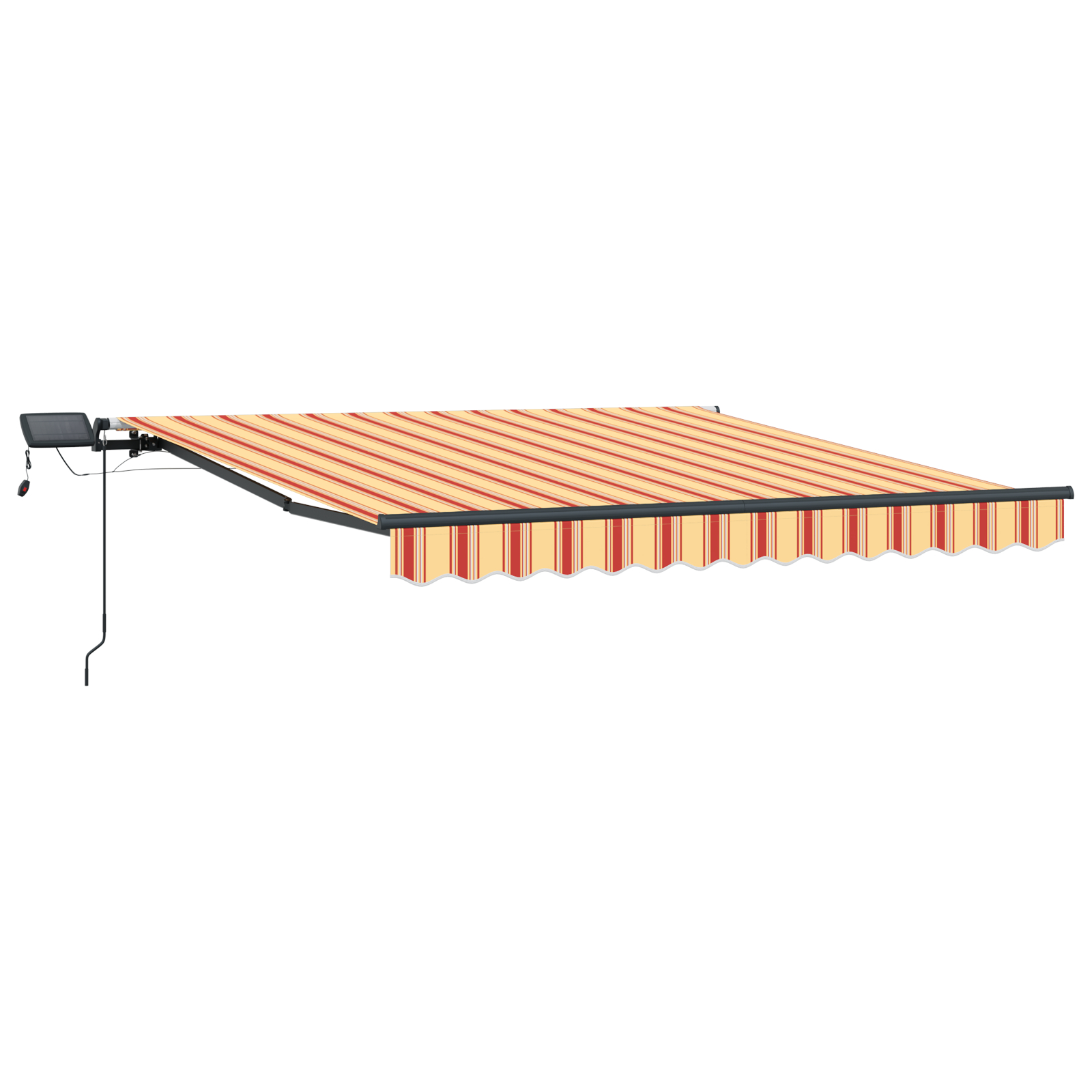 vidaXL Cortina Retractabilă galben și portocaliu 350 x 250 cm țesătură vidaXL Cortina Retractabilă galben și portocaliu 350 x 250 cm țesătură