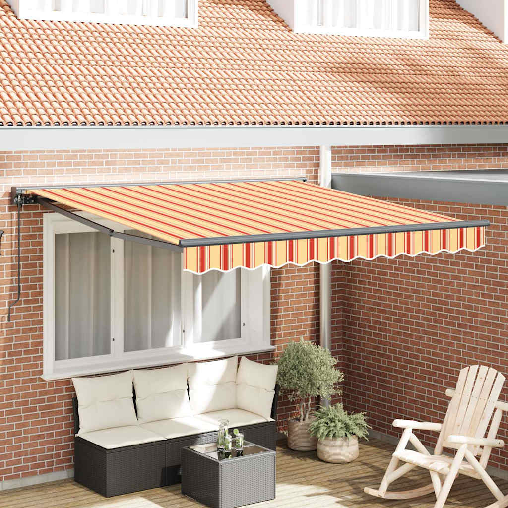 vidaXL Cortina Retractabilă Manual Multicolour 350 x 250 cm