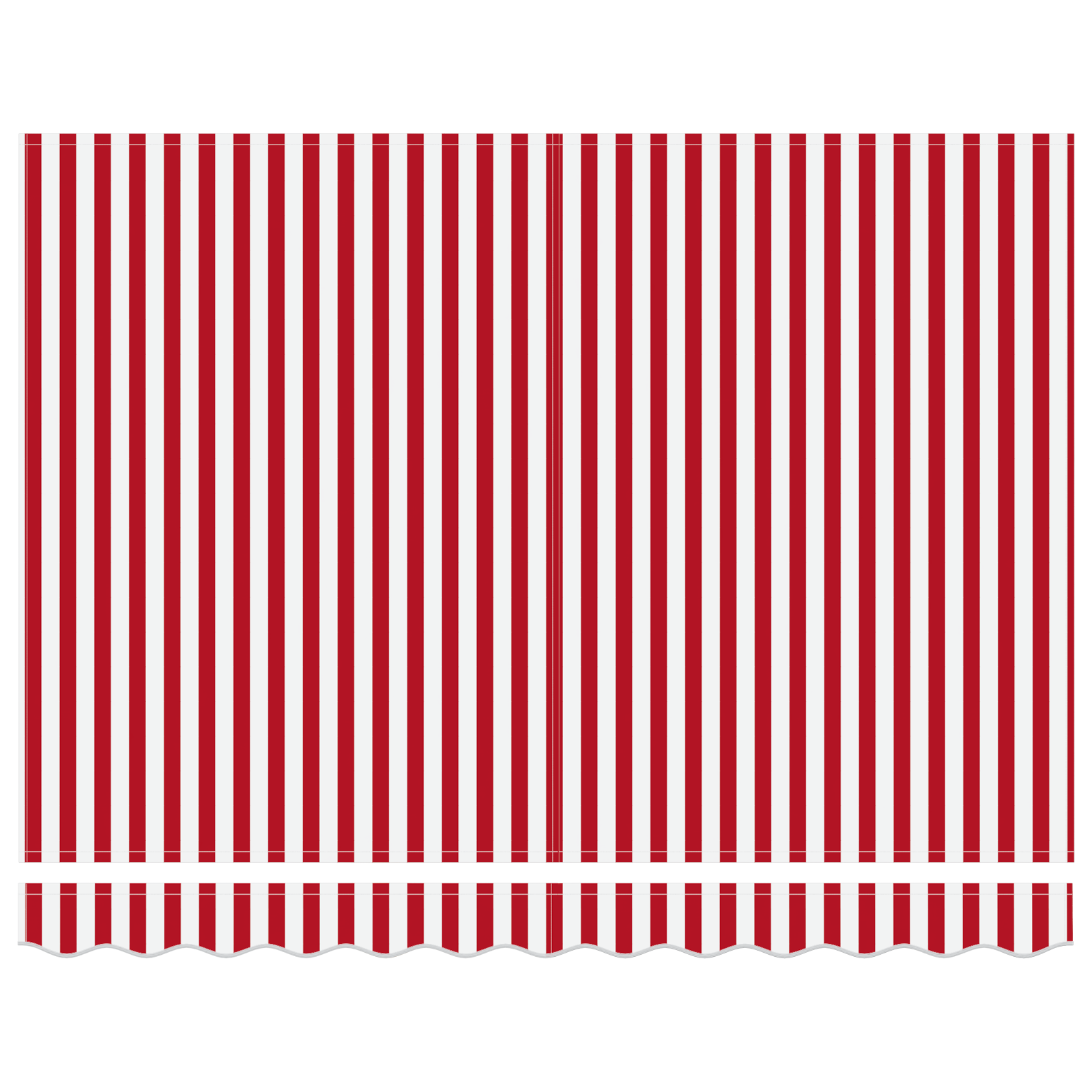 vidaXL Cortina Retractabilă Manual Roșu și alb 350 x 250 cm țesătură