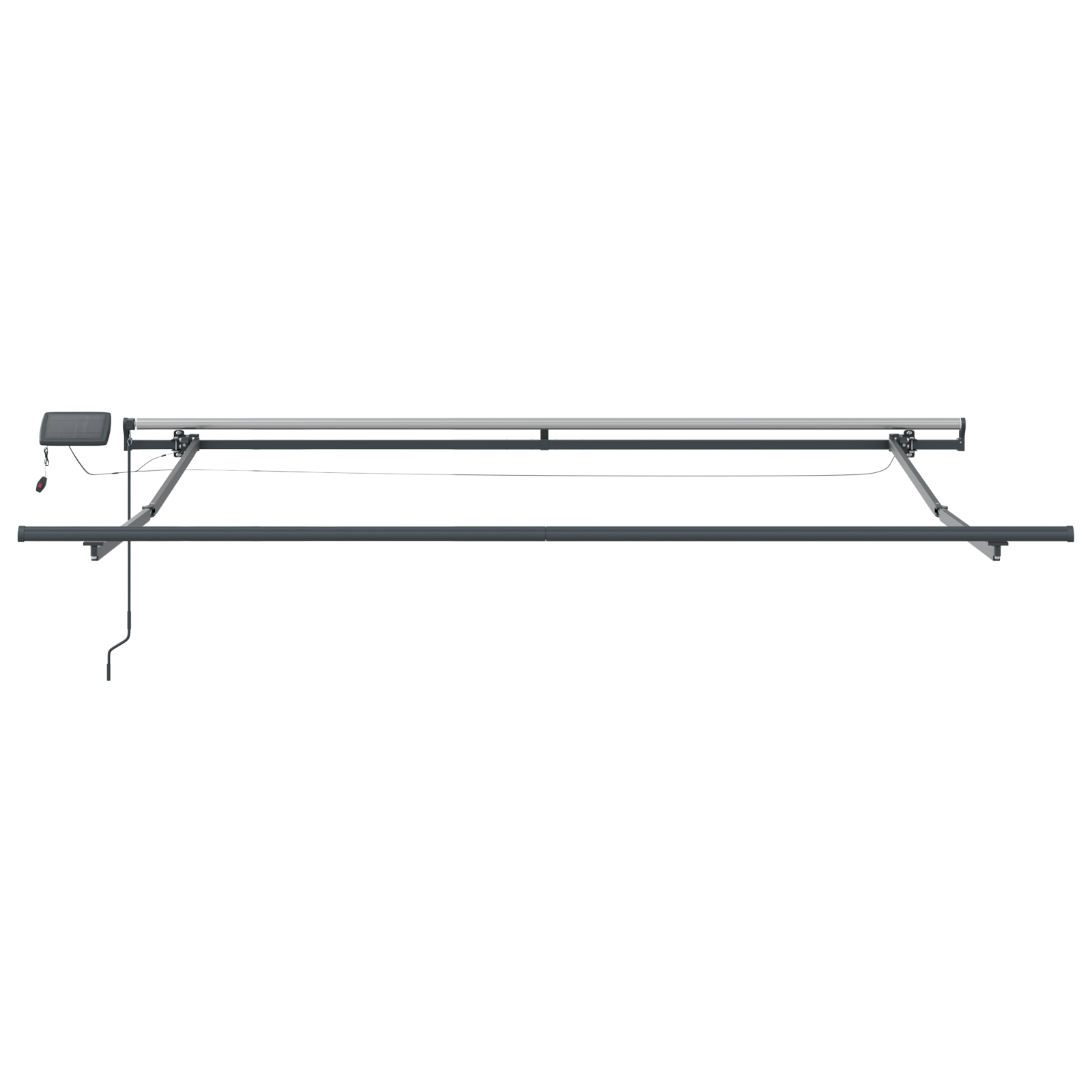 vidaXL Cortina Retractabilă Manual Roșu și alb 350 x 250 cm țesătură