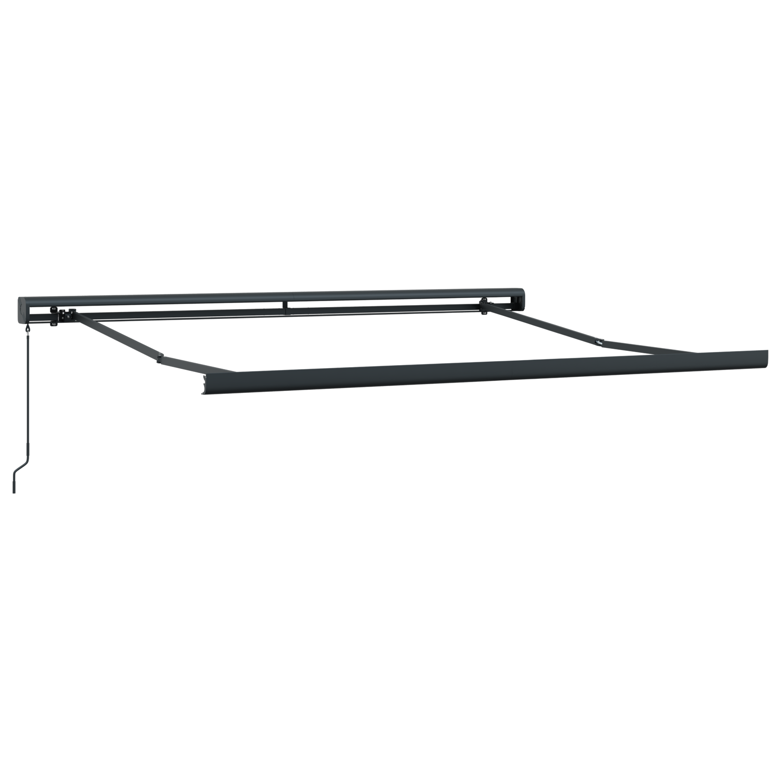 vidaXL Cortina Retractabilă Roșu și Alb 350 x 250 cm Stofă și Metal