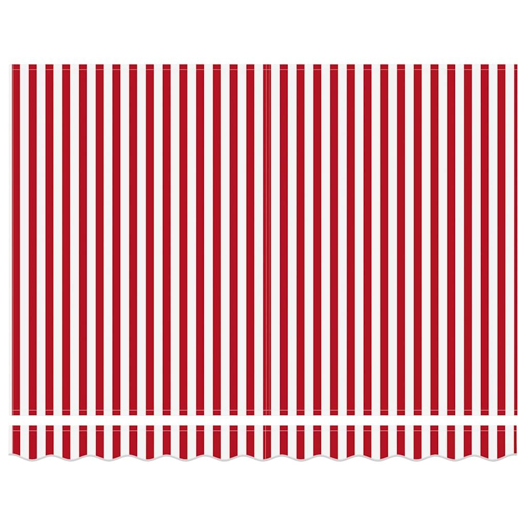 vidaXL Cortina Retractabilă Manual Roșu și Alb 350 x 250 cm