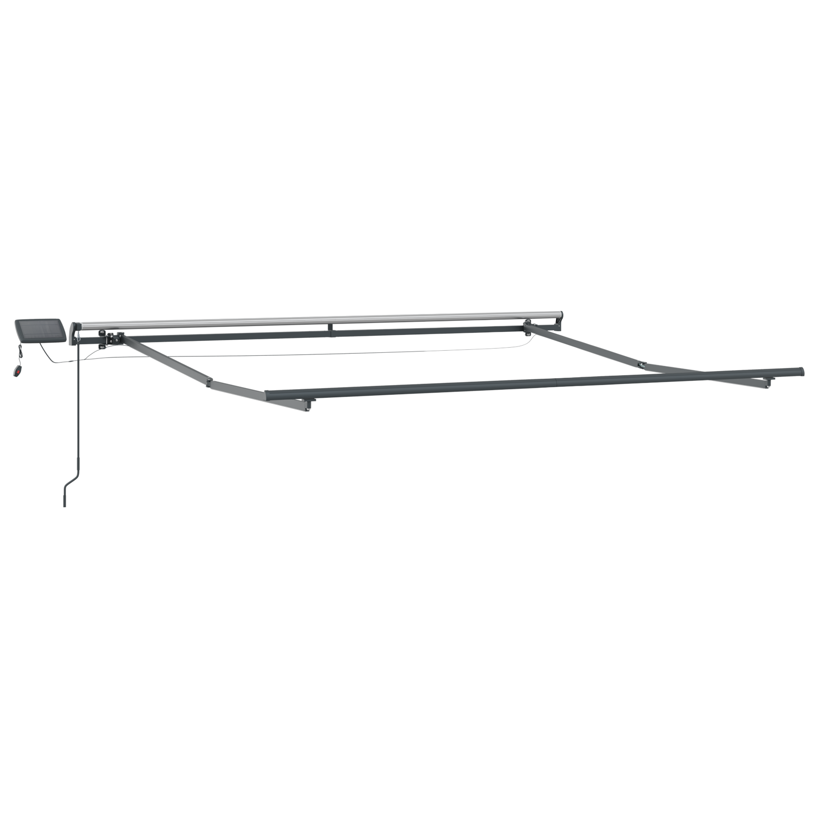 vidaXL Markiză manuală retractabilă cu dungi multicolore LED 350x250 cm