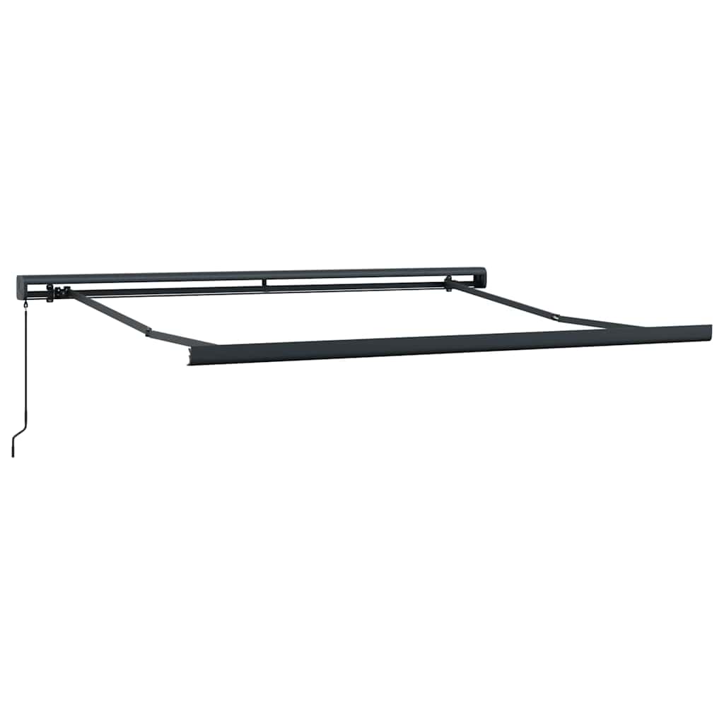 vidaXL Umbra manuală retractabilă cu dungi colorate 350x250 cm