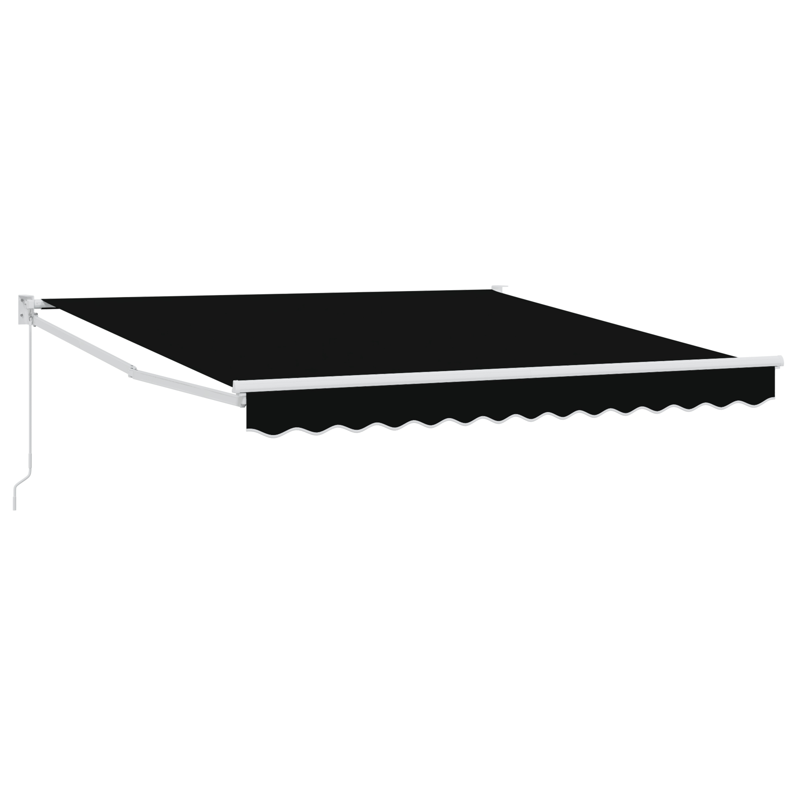 marchiză manuală retractabilă vidaXL Neagră 350x250 cm