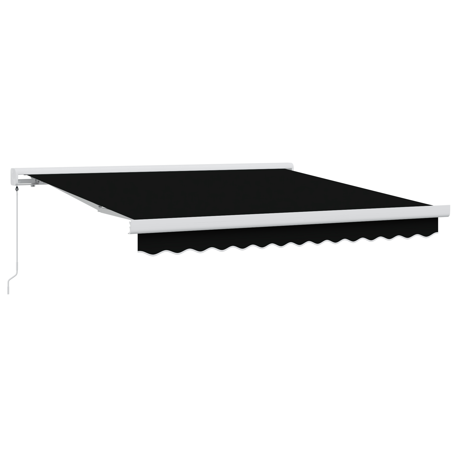 Marchiză manuală retractabilă vidaXL Negru 350x250 cm Marchiză manuală retractabilă vidaXL Negru 350x250 cm